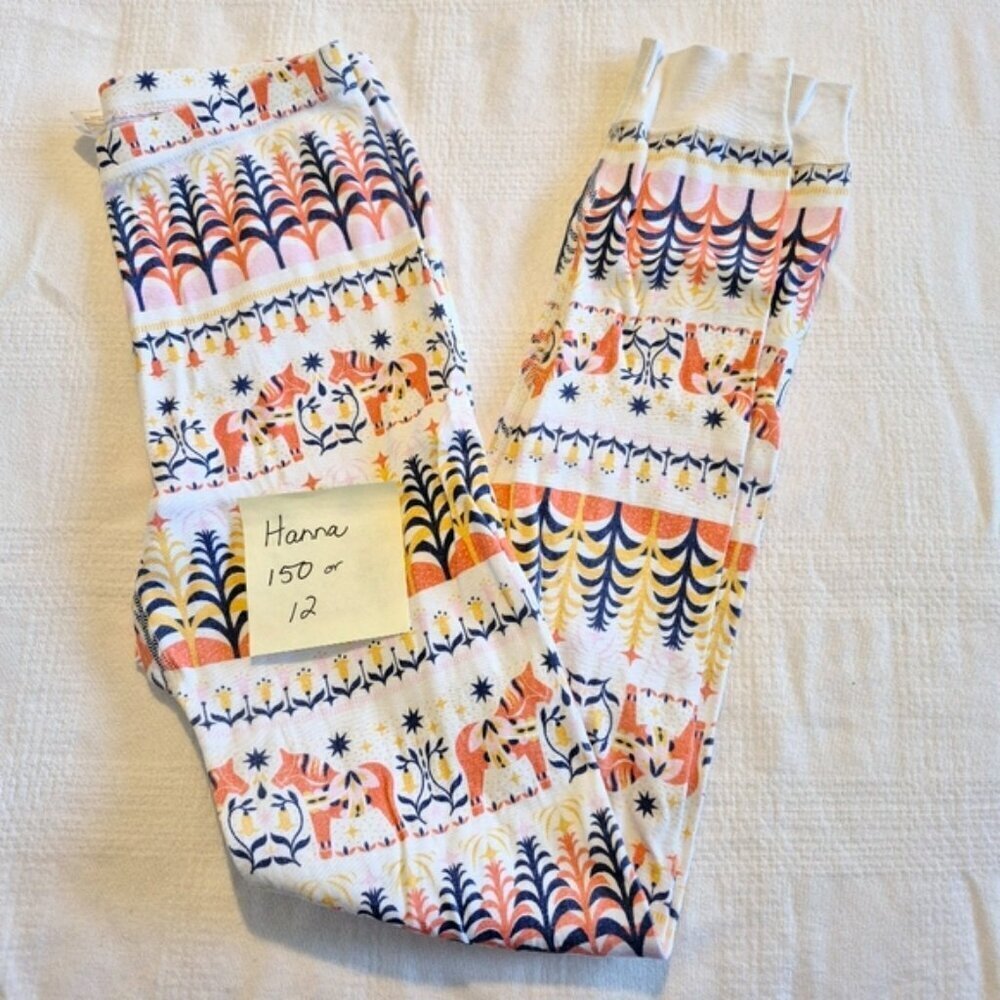 Hanna Andersson girls size 150 or 12 pajama bottoms horse guc for fade